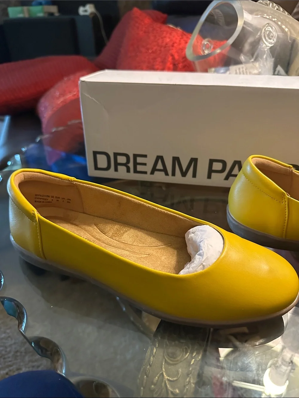 Dream Pairs Yellow Women's Slip-On Ballet Flats